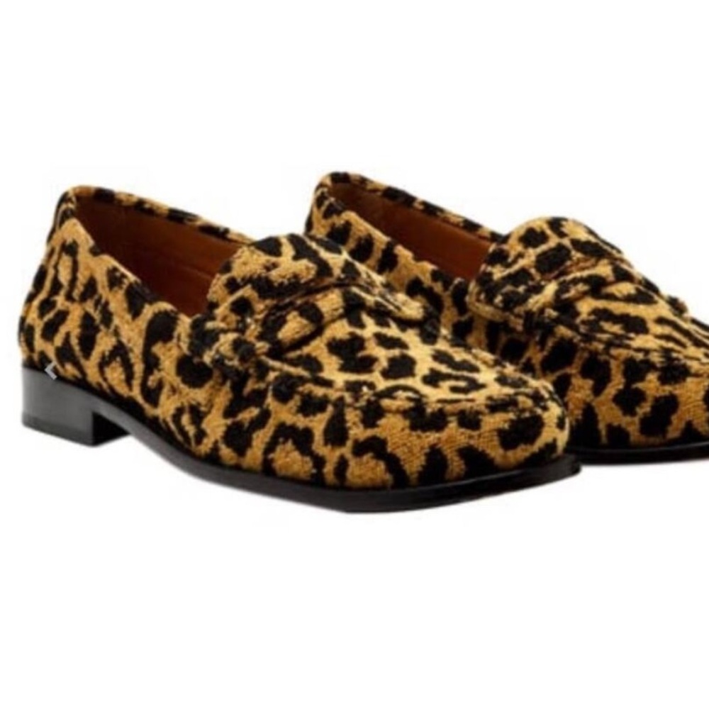Re / Done LEOPARD Animal PRINT LOAFERS Leather Sole 40 (US Size 9.5 to 10) - Picture 3 of 9